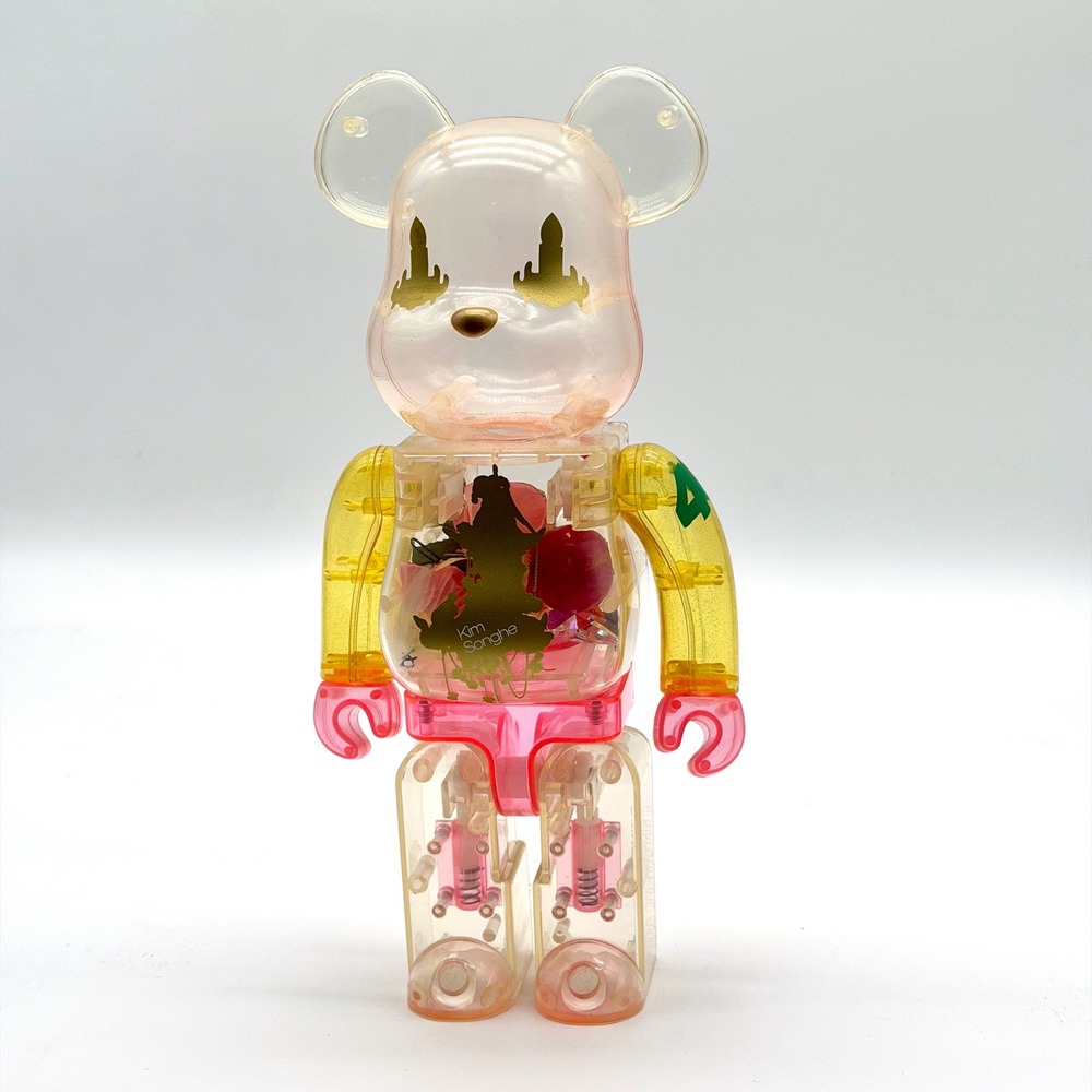 Medicom Toy Bearbrick 400% Kim Songhe 2008 Clear Floral Buddha Figure Pink